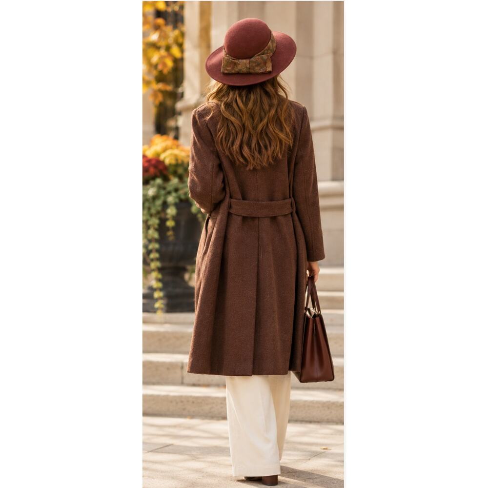 Vintage Arlin Burgundy Wool Hat with Paisley Bow